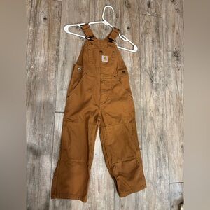 Carhartt Tan Bib Canvas Overalls Size 4